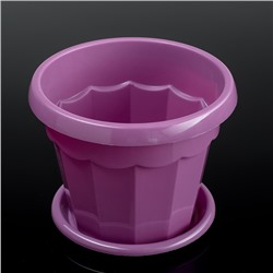 Горшок для цветов с поддоном Доляна «Эрика», 0,7 л, цвет фиолетовый