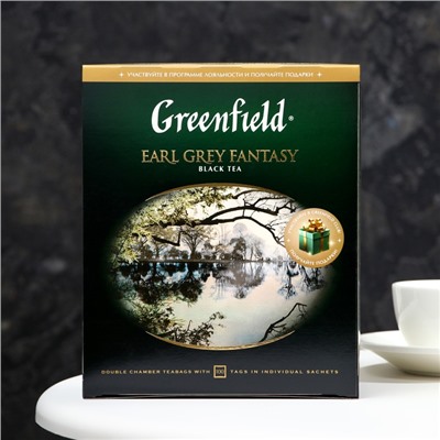 Чай черный Greenfield Earl Grey Fantasy, с бергамотом, 200 г