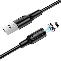 Кабель USB - Apple lightning Borofone BX41 Amiable магнитный  100см 2,4A  (black)