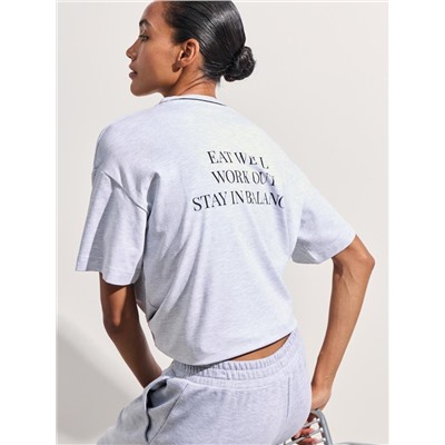 футболка женская светло-серый меланж
