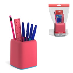Набор настольный пластиковый ErichKrause® Forte, Bubble Gum, розовый с голубой вставкой
