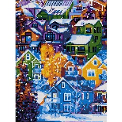 Алмазная мозаика 30 × 40 см, (полное заполнение) «Зимняя Норвегия»