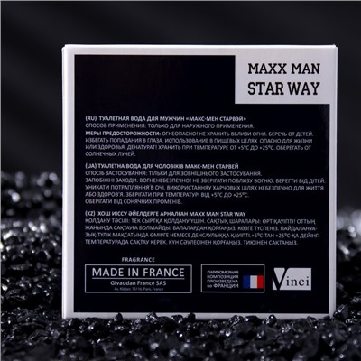 Туалетная вода мужская Maxx Man StarWa, 100 мл (по мотивам Egoiste Platinum (Chanel)