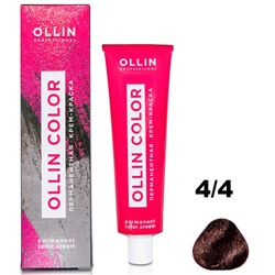 OLLIN COLOR Перманентная крем-краска для волос 4/4 шатен медный 60 мл
