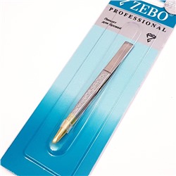 Пинцет для бровей ZEBO, Z-274-652553, имеет скошенные края, арт.252.226