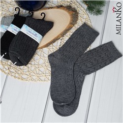 Женские шерстяные носки (чёрный, серый) MilanKo N-309