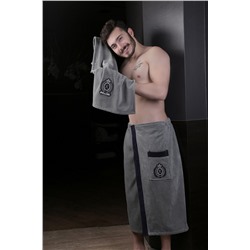 Набор для бани и сауны мужской подарочный Килт+полотенце в ассортименте (Единый Размер)