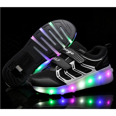 Роликовые кроссовки с LED подсветкой одно колесо РК 545