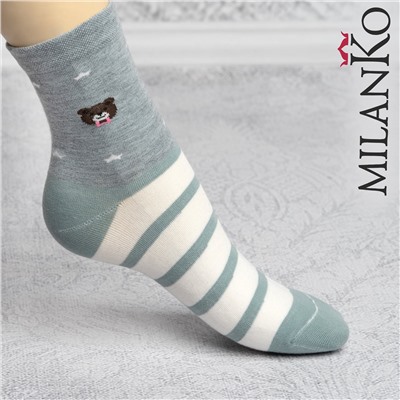 Женские носки из хлопка с рисунком MilanKo N-205