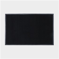 Коврик придверный влаговпитывающий, ребристый, «Стандарт», 80×120 см, цвет чёрный