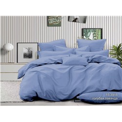 Комплект постельного белья (КПБ) Микрофибра-страйп "Pandora" диз. № 1х1 (15-3915) Голубая лаванда