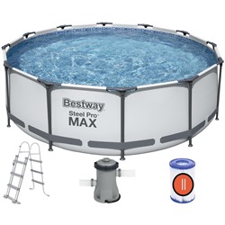 Бассейн каркасный Steel Pro MAX 366х100см, 9150л, фильтр-насос 20006л/ч, лестница, BestWay