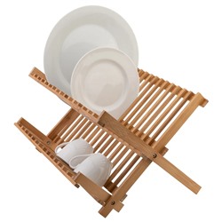 Сушилка AXENTIA для посуды из бамбука, складная. Размер 42 х 33 х 27 см.