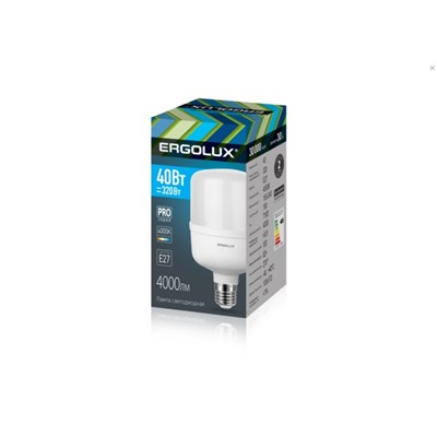 Ergolux LED-HW-40W-E27-4K серия PRO 40Вт E27 4500К 150-260В /1/5/20/ 14327