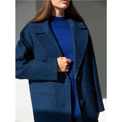 Дерби пальто синий