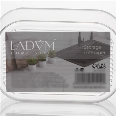 Контейнер для хранения LaDо́m, 14,5×9,5х6,3 см, цвет прозрачный