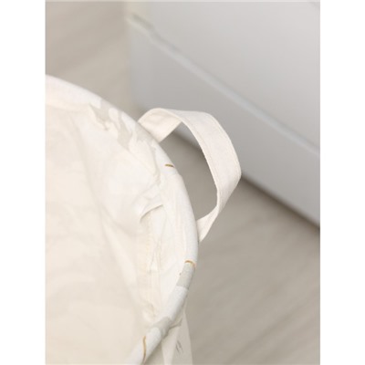 Корзина бельевая текстильная Доляна «Монро», 35×45 см, цвет белый