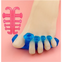 Силиконовые синие разделители пальцев ног для педикюра, 1 пара