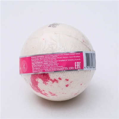 Бомбочка для ванн L'Cosmetics «Роза в молоке» с пеной, 130 г 4717730