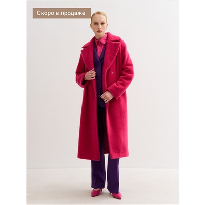 Розовое пальто "кокон"