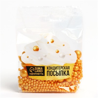 Посыпка кондитерская мягкая: желтая, 50 г.