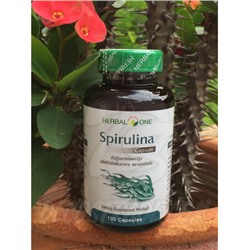 Спирулина в капсулах от Herbal One, Spirulina, 100 капсул