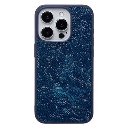 Чехол-накладка - PC071 POSH SHINE для "Apple iPhone 15 Pro" россыпь кристаллов (ice blue) (231611)