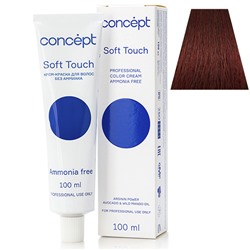 Крем-краска для волос без аммиака 6.58 блондин средний красно-перламутровый Soft Touch Concept 100 мл