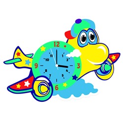 Детские часы Самолет - набор для творчества