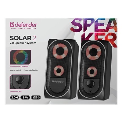 Компьютерная акустика Defender Solar 2.0 (black)
