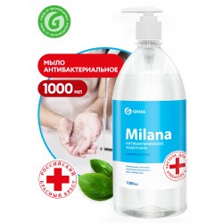 Жидкое мыло "Milana антибактериальное" с дозатором (флакон 1000 мл)
