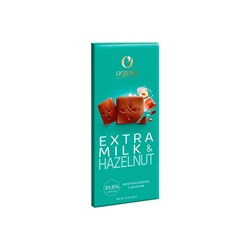 «O'Zera», шоколад молочный Extra milk & Hazelnut, 90 г