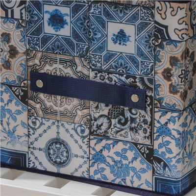Короб стеллажный для хранения Доляна «Мозаика», 25×25×25 см, цвет синий