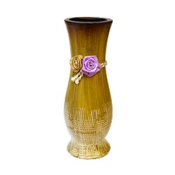 Ваза Цветы 30 см некондиция цвет капучино керамика