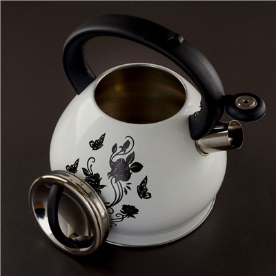 Чайник со свистком 3 л Magic flore,с индикатором нагрева, индукция