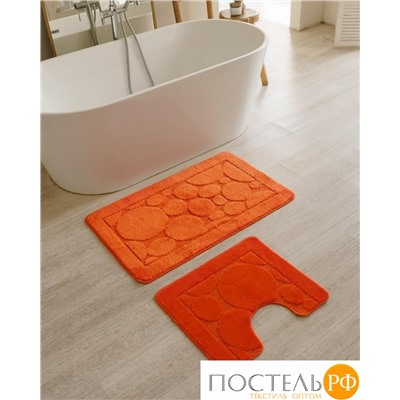 CA1000/026 Набор ковриков 2-х пр. для ванны туалета (60*50/60*100) KRUG оранжевый