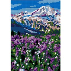 Алмазная мозаика 21 × 30 см, (полное заполнение) «Цветочные луга»