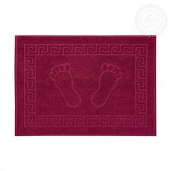 Махровое полотенце «Ножки» (бордовое)