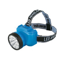 Ultra Flash LED 5361 фонарь налобн аккум 220В, голубой, 12LED, 2 реж, пласт, бокс /1/10/60/