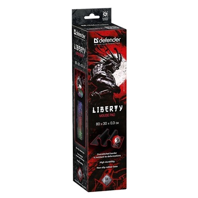 Коврик для компьютерной мыши Defender Liberty 800х300х3мм (black/red)