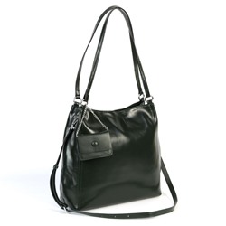 Женская кожаная сумка шоппер 7799 Блекиш Грин