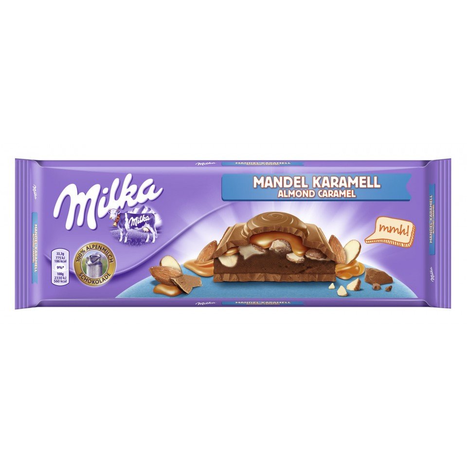 Шоколад Milka миндаль-карамель 300г