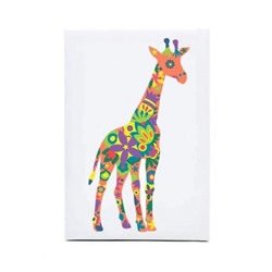 Развивашки.Р3112 Раскраска на холсте "Цветочный жираф" 30х20