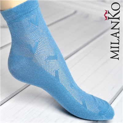 Женские носки в мелкую сетку укороченные MilanKo N-202