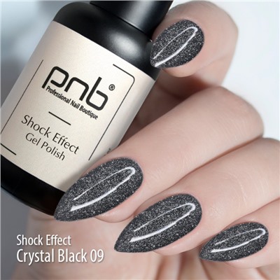 Гель-лак PNB «Shock Effect» 09 Crystal black 8 мл