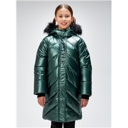Пальто детское для девочек Snaky темно-зеленый Acoola