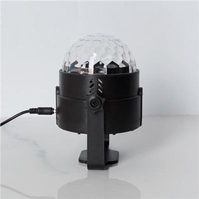 Световой прибор «Хрустальный шар» 7.5 см, пульт ДУ, крепление на трубу, свечение RGB, 5 В