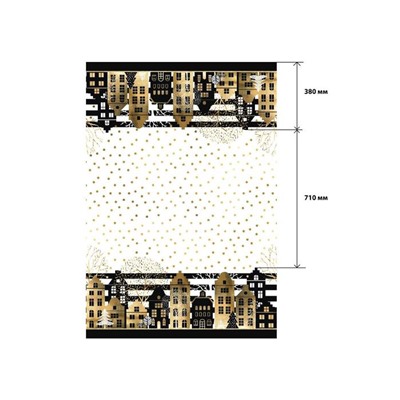 Скатерть «Этель: Золотой город 220 × 147 см с ГМВО, 100 % хлопок, саржа, 190 г/м²