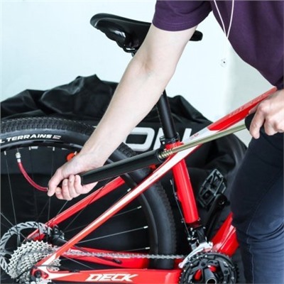 Насос для велосипеда ручной COMIRON EASY 2, пластиковый корпус, 30*400мм, стальной  шток 11,6 мм, вес 135 г. /уп 100/