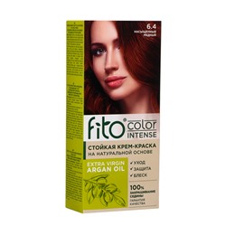 Стойкая крем-краска для волос Fito color intense тон 6.4 насыщенный медный, 115 мл